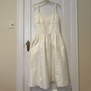 ML Monique Lhullier white embroidered silk bridal midi dress! NEW W TAGS NW